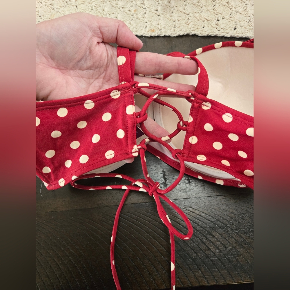 Adore Me Polka Dot bikini top sz 38dd - Picture 3 of 4